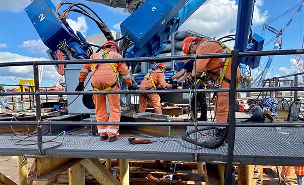 Container Ship Emergency Repair